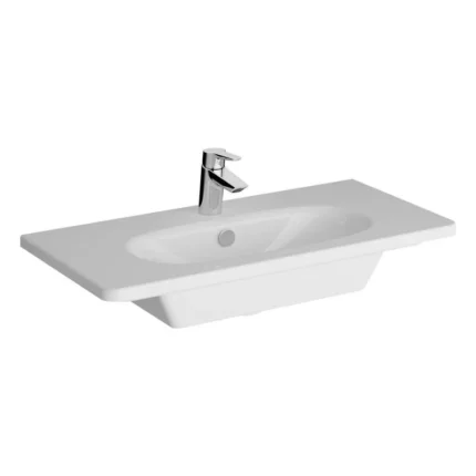 Vitra Zentrum 80 cm Beyaz Etejerli Lavabo - 7792B003-0001 - Etajerli Lavabo