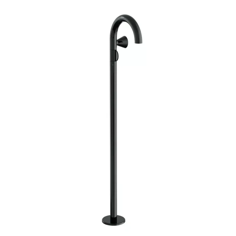 Vitra Liquid Lavabo Bataryası (Yerden, Sağdan Kullanım), Parlak Siyah - A4277539 - Monoblok Lavabo Bataryası