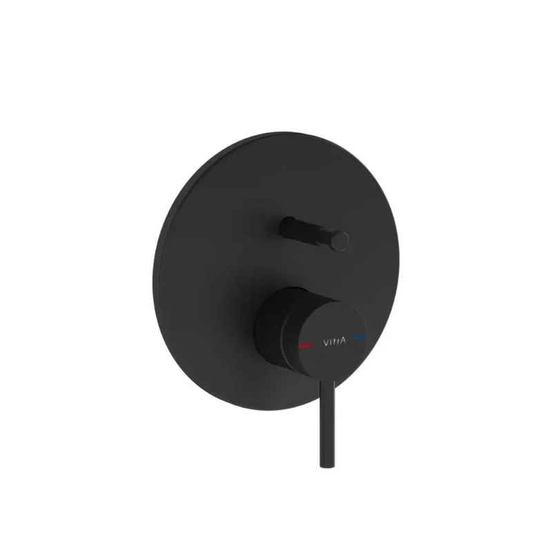 Vitra Origin Ankastre Banyo Bataryası (Minibox) (Sıva Üstü Grubu), Mat Siyah - A4262036WTC - Ankastre Banyo Bataryası