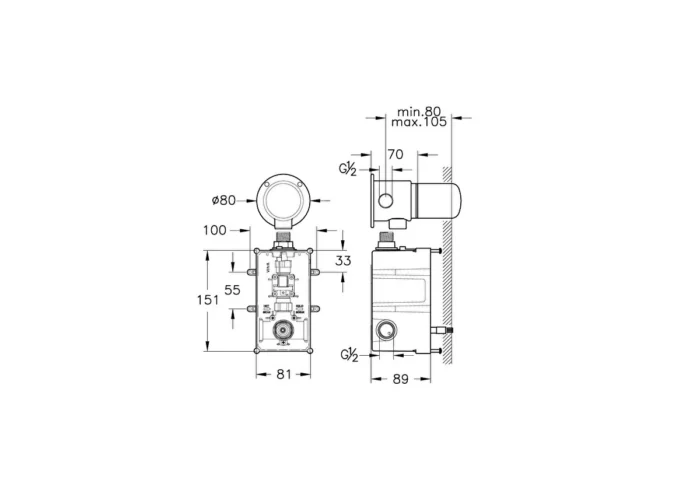 Vitra Origin Krom Temassız Ankastre Lavabo Bataryası - A47112 - Fotoselli Ankastre Lavabo Bataryası - 1