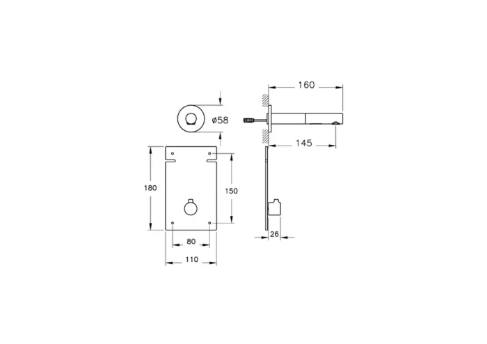 Vitra Origin Krom Temassız Ankastre Lavabo Bataryası - A47110 - Fotoselli Ankastre Lavabo Bataryası - 1