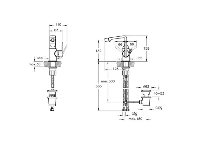 Vitra Suit Krom Bide Bataryası