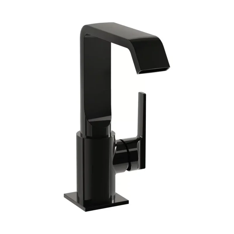 Vitra Suit Lavabo Bataryası (Yandan), Parlak Siyah - A4261639 - Lavabo Bataryaları