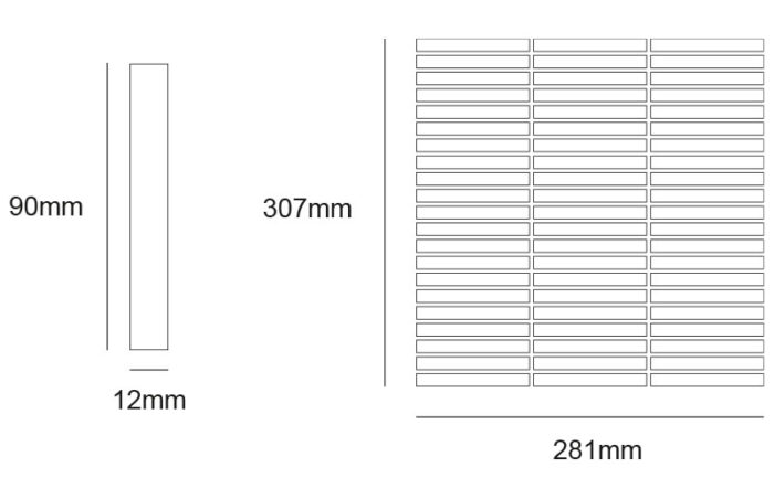 Pukka Tile Sis Grisi Kitkat Porselen Mozaik - Sis-Grisi-Kitkat - İNDİRİMLİ FIRSAT ÜRÜNLERİ, Porselen Mozaik - 1