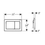 Geberit Alpha30 Kumanda Kapağı Çift Basmalı Mat Krom 115.055.46.1 - 115.055.46.1 - Kumanda Panelleri (Gömme Rezervuar Butonları) - 1