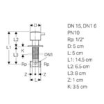 Geberit Ankastre Stop Valf Seti 616.004.21.1 - 616.004.21.1 - Stop Valf - 1