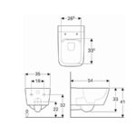 Geberit Icon Square Asma Klozet 501.651.01.1 - 501.651.01.1 - Asma Klozet - 1