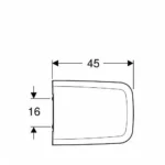 Geberit Klozet Kapağı 500.837.01.1 - 500.837.01.1 - Klozet Kapağı - 1