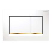 Geberit Sigma20 Kumanda Paneli Çift Basmalı Beyaz/Altın 115.883.KK.1 - 115.883.KK.1 - Kumanda Panelleri (Gömme Rezervuar Butonları)