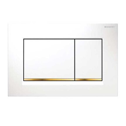 Geberit Sigma20 Kumanda Paneli Çift Basmalı Beyaz/Altın 115.883.KK.1 - 115.883.KK.1 - Kumanda Panelleri (Gömme Rezervuar Butonları)