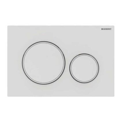Geberit Sigma20 Kumanda Paneli Çift Basmalı Mat Beyaz/Beyaz 115.882.01.1 - 115.882.01.1 - Kumanda Panelleri (Gömme Rezervuar Butonları)