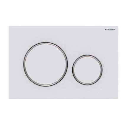 Geberit Sigma20 Kumanda Paneli Çift Basmalı Mat Beyaz/Parlak 115.882.JT.1 - 115.882.JT.1 - Kumanda Panelleri (Gömme Rezervuar Butonları)