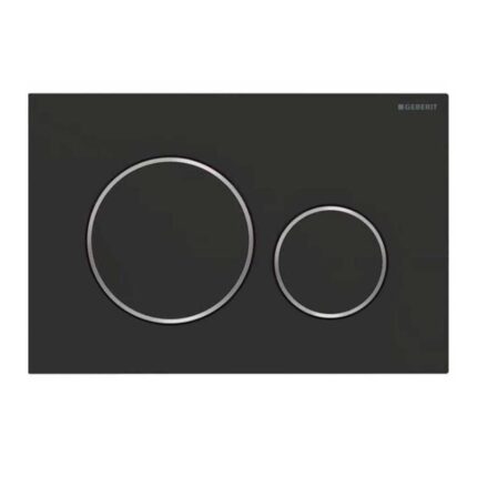 Geberit Sigma20 Kumanda Paneli Çift Basmalı Mat Siyah/Parlak 115.882.14.1 - 115.882.14.1 - Kumanda Panelleri (Gömme Rezervuar Butonları)