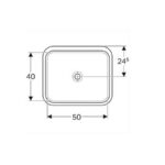 Geberit Variform Dikdörtgen Tezgah Altı Lavabo 500.766.01.2 - 500.766.01.2 - Tezgah Altı Hilton Lavabo - 1