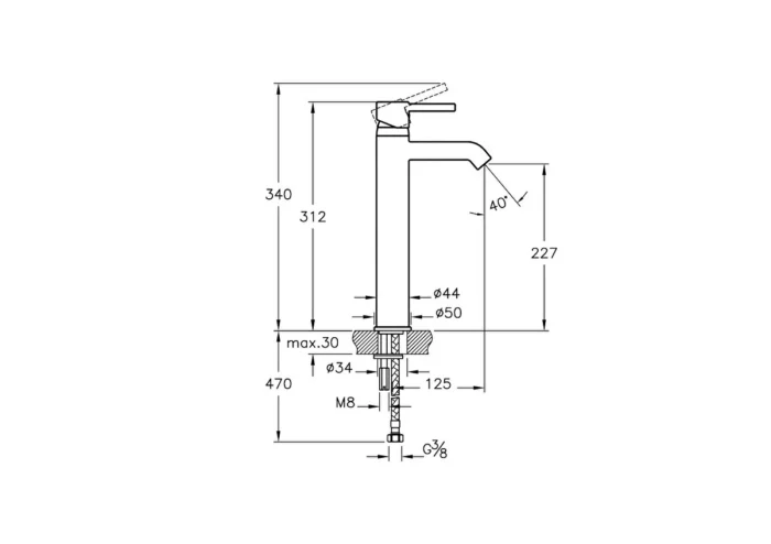 Artema Mınımax S Lavabo Bataryası - A41990 - Lavabo Bataryası - 1