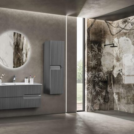 Bagnora Allegro 100 cm Antrasit Banyo Dolabı (Boy Dolapsız)