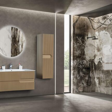 Bagnora Allegro 100 cm Cappuccino Banyo Dolabı (Boy Dolapsız)