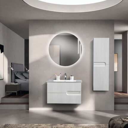 Bagnora Allegro 80 cm Beyaz Banyo Dolabı (Boy Dolapsız)