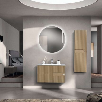 Bagnora Allegro 80 cm Cappuccino Banyo Dolabı (Boy Dolapsız)