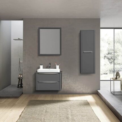 Bagnora Coppa 80 cm Gri Banyo Dolabı (Boy Dolapsız)