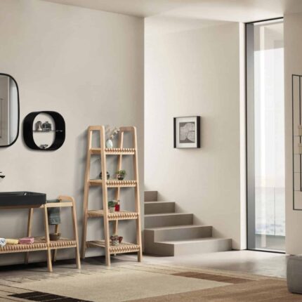 Bagnora Energy 110 cm Doğal Ahşap Banyo Dolabı (Boy Dolapsız)