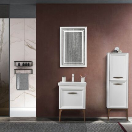 Bagnora Foresta 60 cm Beyaz Banyo Dolabı (Boy Dolapsız)