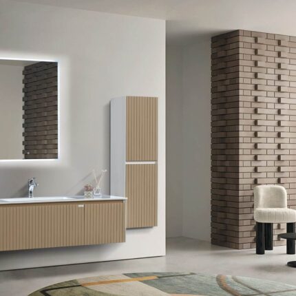 Bagnora Grate 120 cm Cappuccino Banyo Dolabı (Boy Dolapsız)