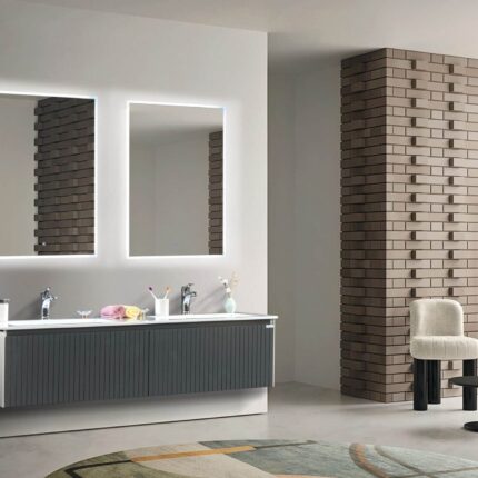 Bagnora Grate 160 cm Antrasit Banyo Dolabı (Boy Dolapsız)