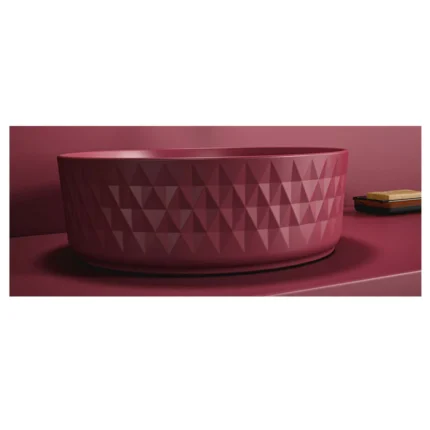 Isvea Davanti Tezgah Üstü Lavabo 36 cm Rustik Bordo