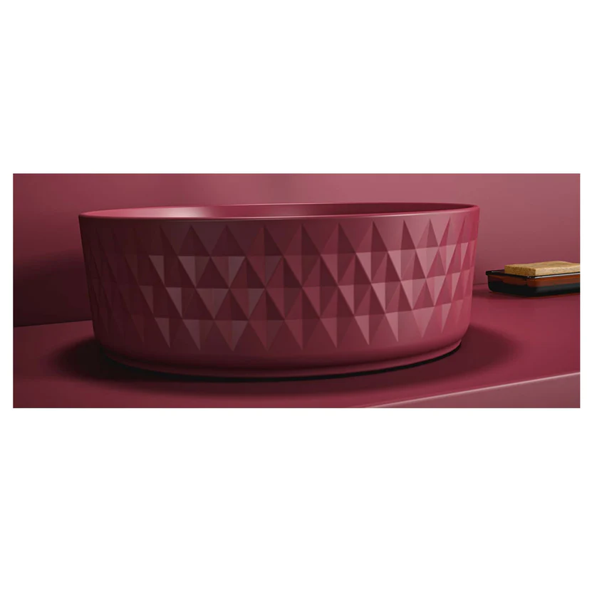 Isvea Davanti Tezgah Üstü Lavabo 36 cm Rustik Bordo Isvea Davanti Tezgah Üstü Lavabo 36 cm Rustik Bordo - 10NF67036-2R - Tezgah Üstü Lavabo