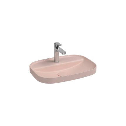 Isvea Infinity Inset Lavabo 55 cm Somon - 10NF50055-2S - Tezgah Üstü Lavabo