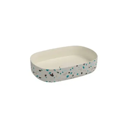 Isvea Infinity Tezgah Üstü Lavabo 55 cm Terrazzo Fildişi