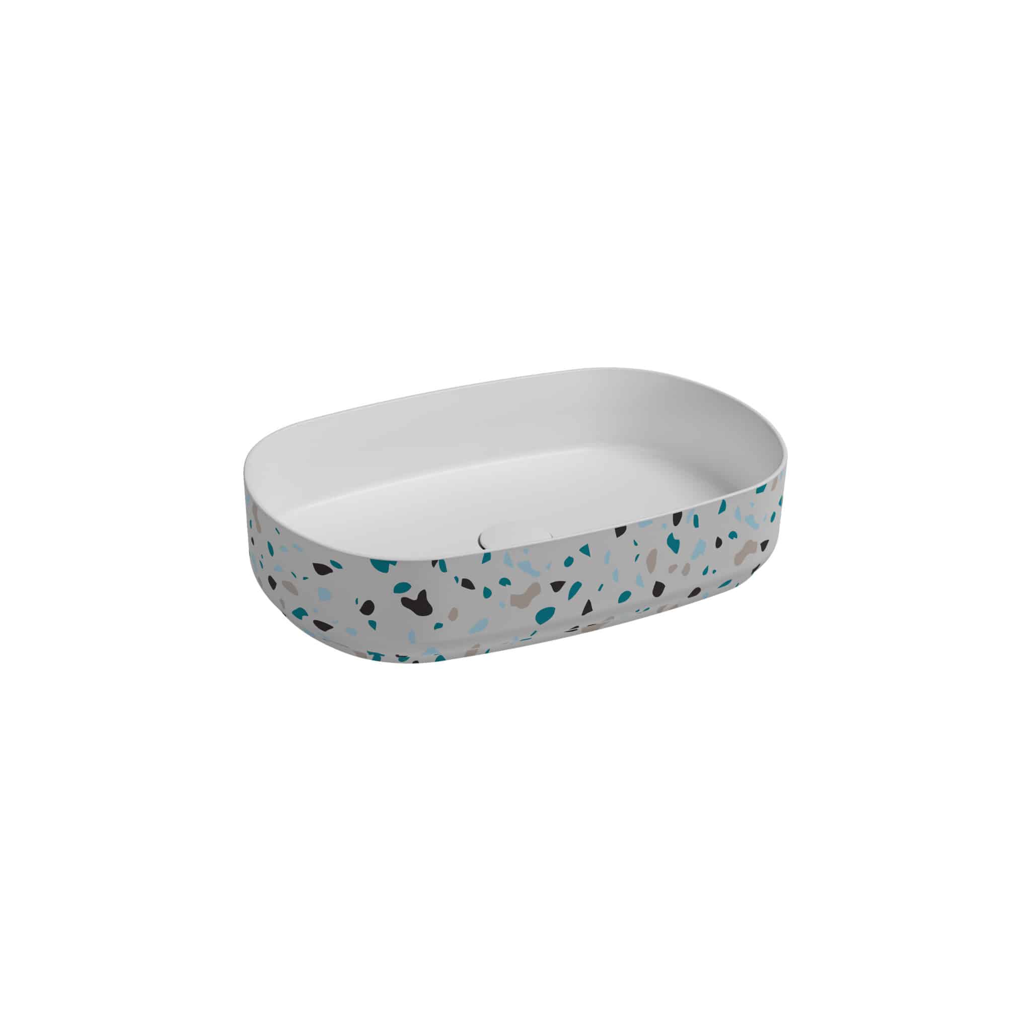 Isvea Infinity Tezgah Üstü Lavabo 55 cm Terrazzo Mat Beyaz Isvea Infinity Tezgah Üstü Lavabo 55 cm Terrazzo Mat Beyaz