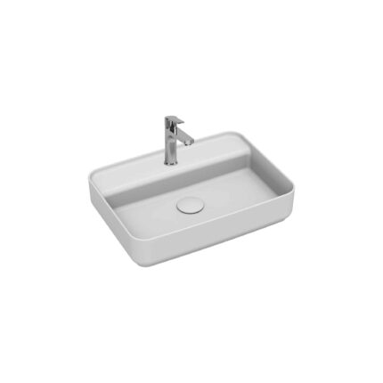 Isvea Infinity Tezgah Üstü Lavabo 55 cm Batarya Delikli - 10NF66055 - Tezgah Üstü Lavabo