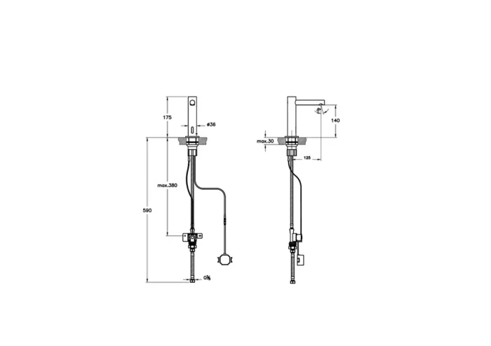 Vitra Aquasee Temassız Lavabo Bataryası - A4721634 - Fotoselli Lavabo Bataryası - 1