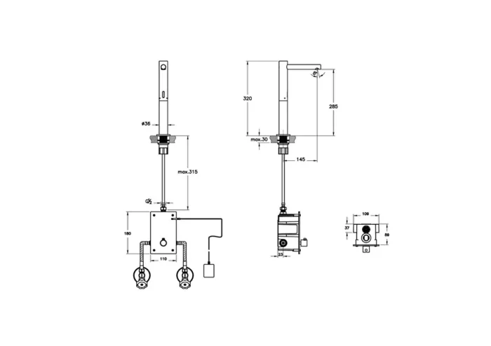 Vitra Aquasee Temassız Lavabo Bataryası - A4722129 - Fotoselli Lavabo Bataryası - 1