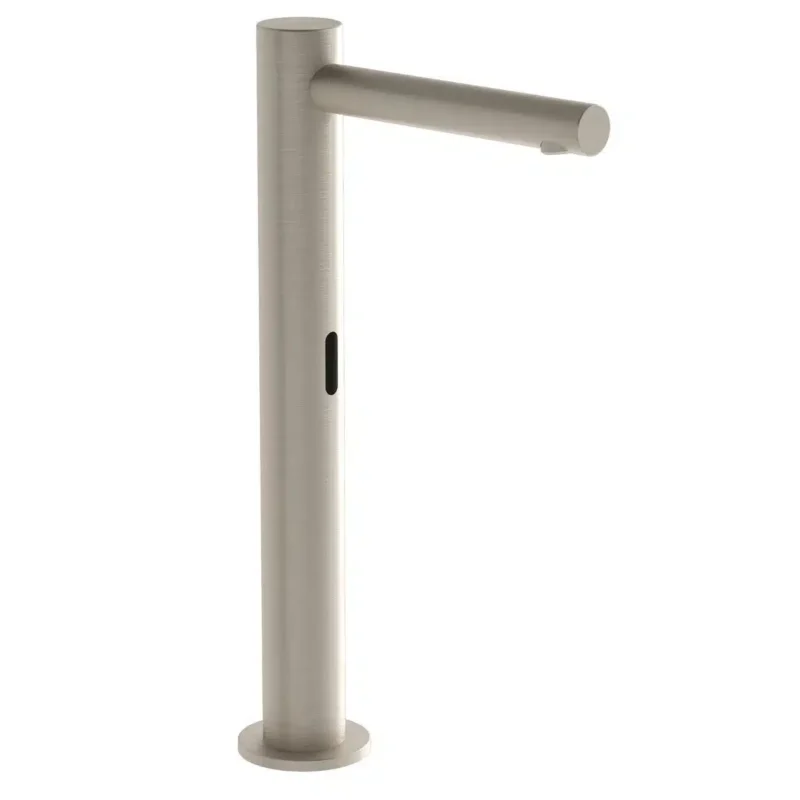 Vitra Origin Temassız Çanak Lavabo Bataryası (Elektrikli, Çift Su Girişli), Fırçalı Nikel - A4722134 - Fotoselli Lavabo Bataryası