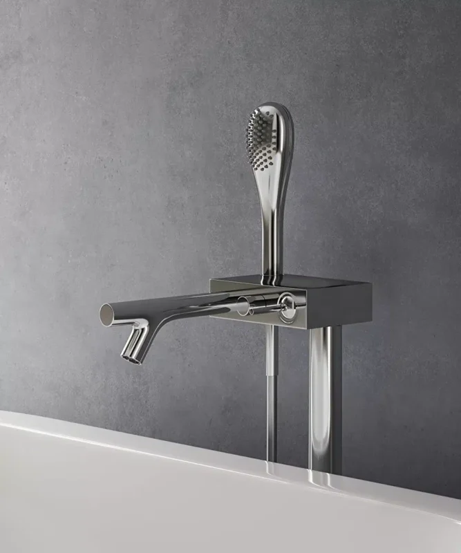 Vitra Istanbul Joystick Küvet Bataryası (El Duşlu) - A41819 - Ankastre Küvet Bataryası