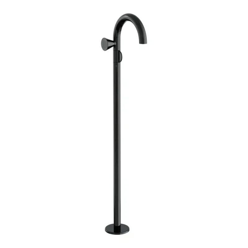 Vitra Liquid Lavabo Bataryası (Yerden, Soldan Kullanım), Parlak Siyah - A4277639 - Monoblok Lavabo Bataryası