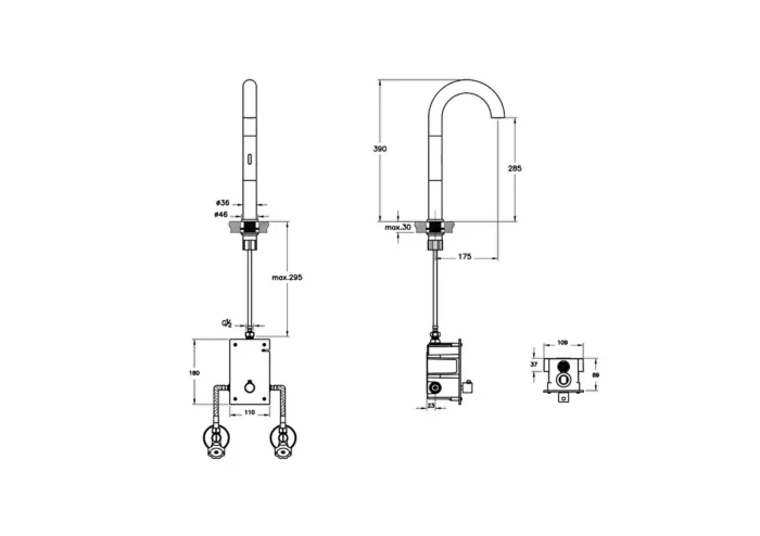 Vitra Liquid Temassız Lavabo Bataryası - A4278939 - Fotoselli Lavabo Bataryası - 1