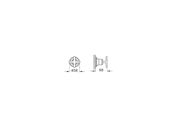 Vitra Origin Classic Ankastre Stop Valf - A42902 - Stop Valf - 1