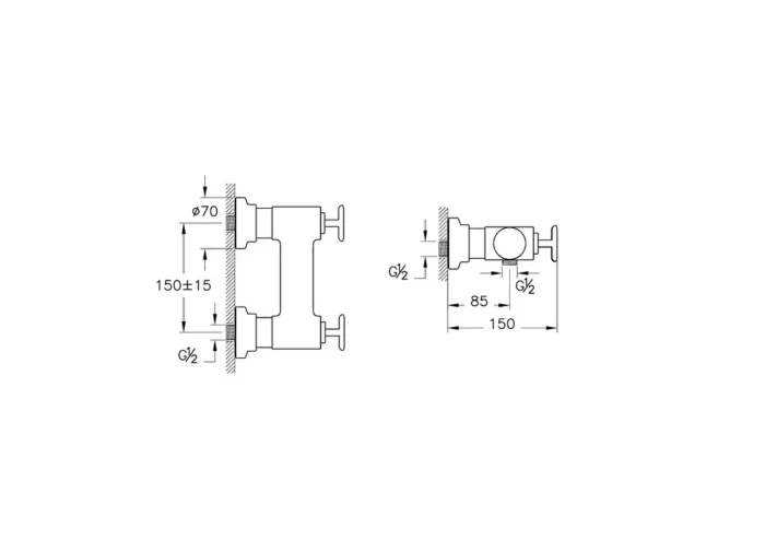 Vitra Origin Classic Duş Bataryası