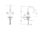 Vitra Origin Classic Lavabo Bataryası (Çift Kumandalı), Mat Siyah - A4288436 - Lavabo Bataryası - 1