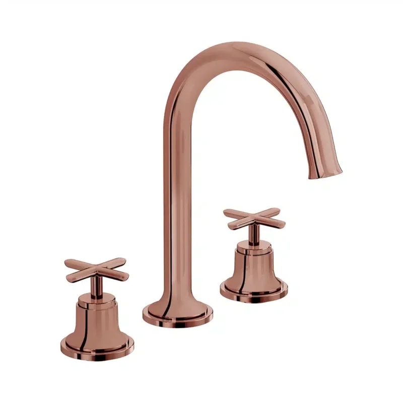 Vitra Origin Classic Lavabo Bataryası (3 Delikli Lavabolar İçin), Soft Bakır - A4289129 - Üç Delikli Lavabo Bataryası