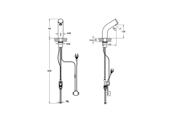 Vitra Sento Çocuk Temassız Lavabo Bataryası - A47188 - Fotoselli Lavabo Bataryası - 1