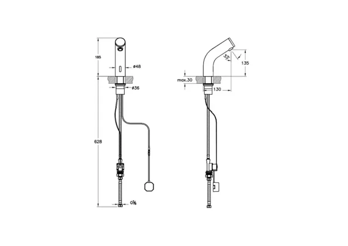 Vitra Sento Çocuk Temassız Lavabo Bataryası - A47187 - Fotoselli Lavabo Bataryası - 1