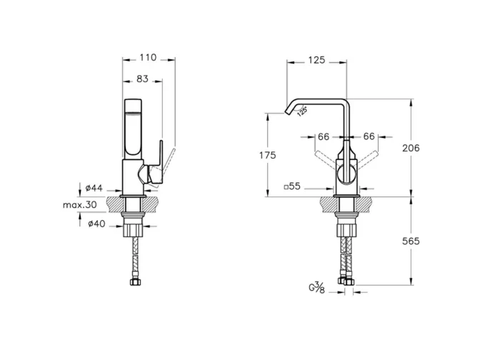 Vitra Suit Lavabo Bataryası - A4261629 - Lavabo Bataryası - 1