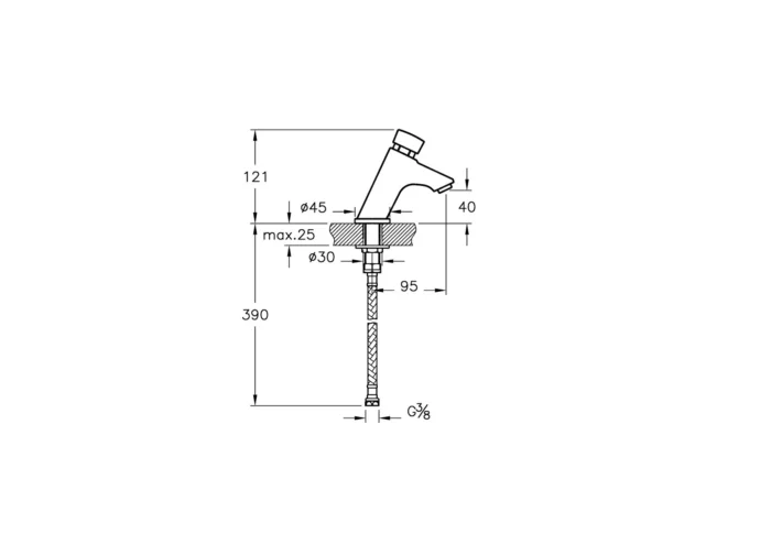 Artema Aquatouch Zaman Ayarlı Lavabo Bataryası - A47059 - Lavabo Bataryaları - 1
