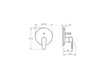 Artema Root Round Ankastre Banyo Bataryası - A42727 - Ankastre Banyo Bataryası - 1