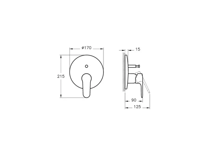 Artema Root Round Ankastre Banyo Bataryası - A42727 - Ankastre Banyo Bataryası - 1